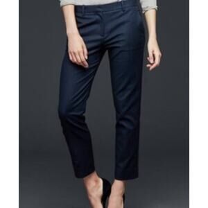 GAP Slim Cropped Pants in Navy Pinstripe Size 8
